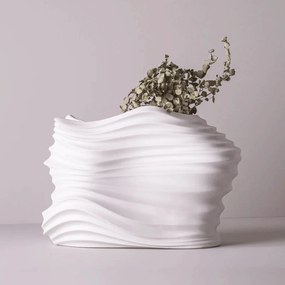 Váza 24 cm Voo P fehér Holaria