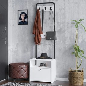 Quinn White and Black cipősszekrényes fogas