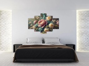 Kép - Természet csendélet virágokkal - festmény (150x105 cm)