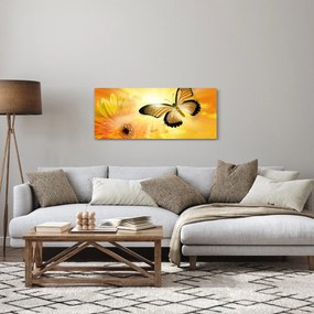 Kép - Sárga pillangó virággal (120x50 cm)