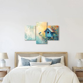 Kép - Madárház, akvarell (90x60 cm)
