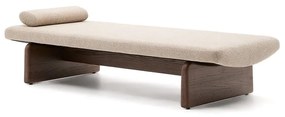 Bézs-sötét natúr színű zsenília heverő (variálható sarok) Topaz – Kave Home