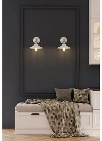 Lámpa Fali lámpatest LORET+ kapcsolóval,8267,AC220-240V,50/60Hz,1*E27,max.40W,átmérő20cm,egyes,fehér