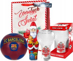 Ajándék Mikulás Karácsonyi Szurkolói Szett Korsó Labda Barcelona Lengyel