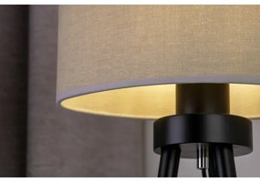 Duolla - Asztali lámpa OVAL 1xE27/15W/230V átm. 30 cm szürke