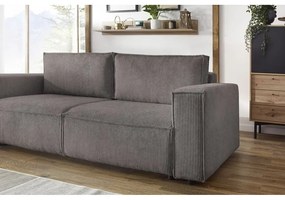 Szürkésbarna kordbársony kinyitható kanapé 245 cm Nihad – Bobochic Paris