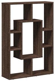 barna tölgy színű szerelt fa könyvespolc 63 x 20 x 90 cm
