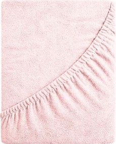 Frottír Lepedő Gumis 140x200 Vastag DeLux 190g Púderrózsaszín