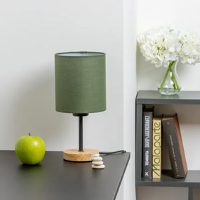 Brilagi - Asztali lámpa NUBILA WOOD 1xE27/25W/230V tölgy/zöld