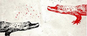 Kép - krokodilok (120x50 cm)