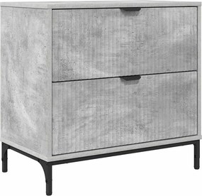 vidaXL Éjjeli asztal fiókkal Beton szürke 63.5 x 36 x 61 cm Faanyag