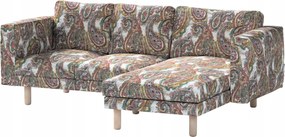 Norsborg 3 személyes kanapé huzat Ikea székkel, narancssárga