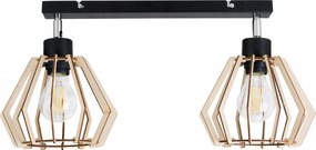 Függőlámpa Mennyezeti Gerenda 2X Gyémánt Fa