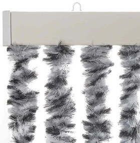 szürke és fekete és fehér zsenília rovarfüggöny 90x200 cm