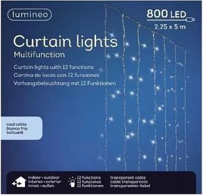 Fényfüggöny 800 led programozóval hideg fehér 225x500cm épületenként