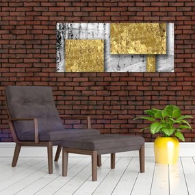 Kép - Arany négyzetek N⁰3 (120x50 cm)