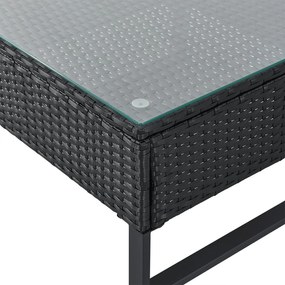 Juskys Rattan szett Santorini - fekete