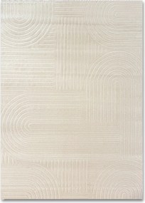 Krémszínű Szőnyeg 120X170 CM Világos Modern Minta Bármilyen Enteriőrbe