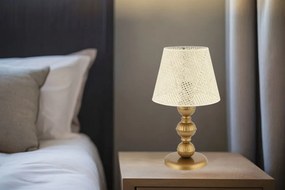 Fém éjjeli lámpa, krém, 20 cm – TR390FLH2712