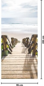 Fotótapéta ajtóra - Bejárat a strandra (95x205cm)
