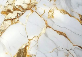 Fotótapéta Márvány Arany Fehér Glamour Falra Hálószoba Nappali 200x140