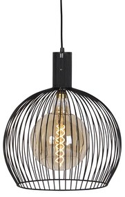 Design kerek lámpa fekete 40 cm - Dos
