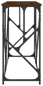 barna tölgyszínű szerelt fa tálalóasztal 100x40x80 cm