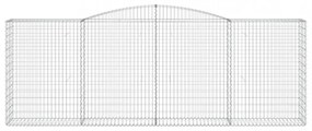 vidaXL 10 db íves horganyzott vas gabion kosár 400x50x140/160 cm