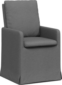 vidaXL Étkező Székek 2 pcs Sötétszürke 57 x 67 x 98 cm szövet