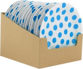 Pöttyös Sky Blue Polka Dot papírtányér 6 db-os 18 cm
