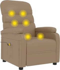 vidaXL kávészínű műbőr masszázsfotel