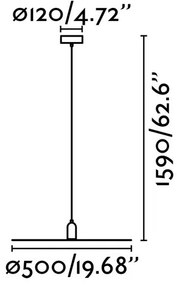 FARO 68145 - Csillár PLAT 1xE27 / 60W / 230V