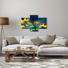Kép - Sárga pillangó virággal (90x60 cm)