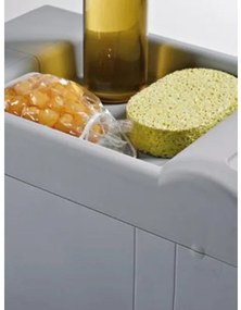 Hulladékgyűjtő Elletipi CITY BOX, szürke – 2 rekeszes, 1 fedéllel, fix tetővel, 2*18L