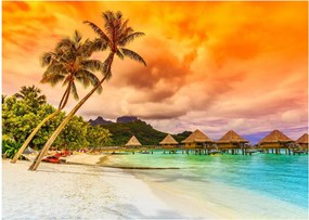 Kép - Bora Bora szigete (üvegen) (70x50 cm)
