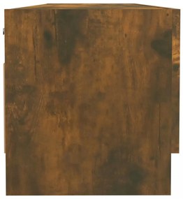 füstös tölgy színű szerelt fa ruhásszekrény 100 x 32,5 x 35 cm