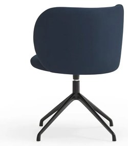 Sötétkék kárpitozott étkezőfotel Mogi – Teulat