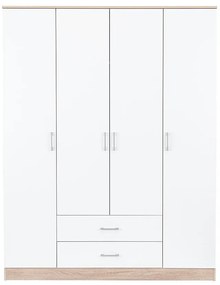 Miami gardróbszekrény 160x205 cm fehér-sonoma tölgy