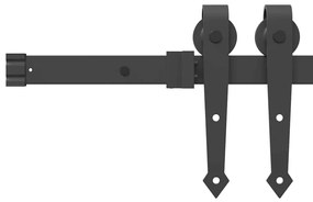 Egyszerű Csúszó Ajtó Barna 78 x 211 cm Fa és fém