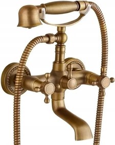 Kád Csaptelep Zuhany Arany Retro Fali Sárgaréz Antik