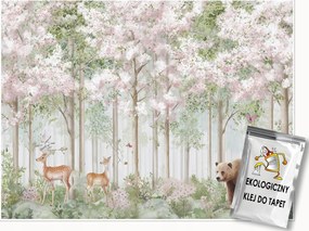 Fotótapéta Gyerekeknek Erdő Fák Őz Tapéta Lányok Szobájába 300x210