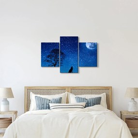 A Holdon üvöltő farkas képe (90x60 cm)