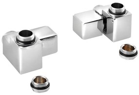 Sapho - CUBE COMBI sarokszelepek csatlakozókészlete, 2 db, jobb oldali, fényes króm