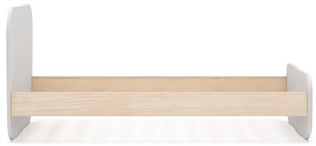 Fehér gyerekágy ágyráccsal, borovi fenyő dekorral 90x190 cm Esteban – Marckeric