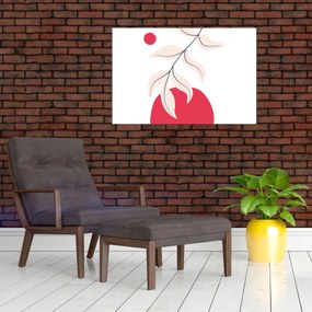 Kép - Rózsaszín virágos absztrakció N⁰2 (90x60 cm)