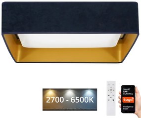 Brilagi-LED Fényerőszabályozható lámpatest VELVET SQUARE LED/36W/230V Wi-Fi Tuya+távirányító sötétkék