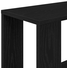 fekete tölgy szerelt fa könyvszekrény/szobaosztó 45x24x159 cm