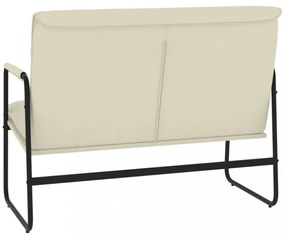 vidaXL krémszínű műbőr pad 100 x 64 x 80 cm