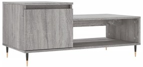 Szürke sonoma szerelt fa dohányzóasztal 100 x 50 x 45 cm