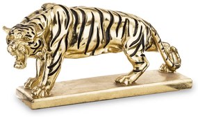 Tropical design nagy méretű arany-fekete tigris szobor otthon dekorációs figura 51x15x23,5cm